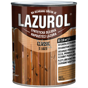 Lazurol Classic S1023 syntetická olejová lazura na dřevo 0021 Ořech 2,5 l