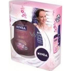 Nivea Kazlily tělové mléko 250 ml + sprchový gel 250 ml, pro ženy kosmetická sada