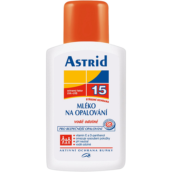 Astrid F15 Mléko na opalování voděodolné 200 ml
