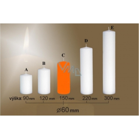 Lima Svíčka hladká oranžová válec 60 x 150 mm 1 kus