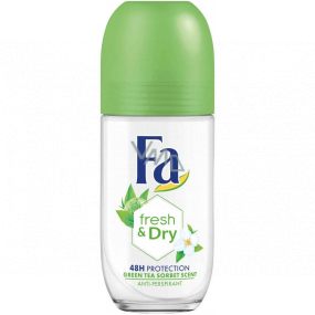 Fa Fresh & Dry Green Tea Sorbet Scent 48h kuličkový antiperspirant deodorant roll-on pro ženy 50 ml