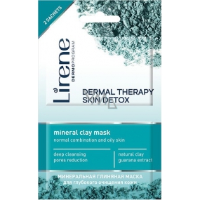 Lirene Dermal Therapy Skin Detox minerální čisticí jílová maska 2 x 6 ml