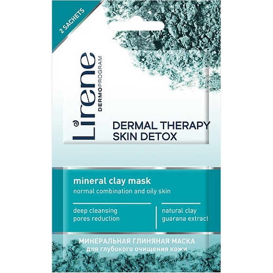 Lirene Dermal Therapy Skin Detox minerální čisticí jílová maska 2 x 6 ml