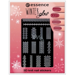 Essence Winter Glow 3D Knit nálepky na nehty 01 Cold Hands, Warm Hearts 1 aršík