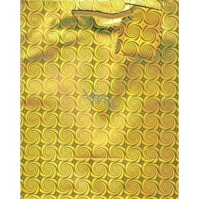 Ditipo Dárková papírová taška Lux 18 x 10 x 22,7 cm lesklá zlatá
