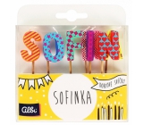 Albi Dortové svíčky jméno - Sofinka, 2,5 cm