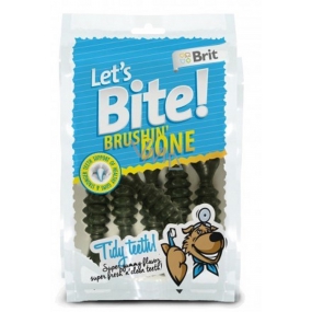 Brit Lets Bite Brushin Dental kosti pochoutka dolňkové krmivo pro psy 90 g