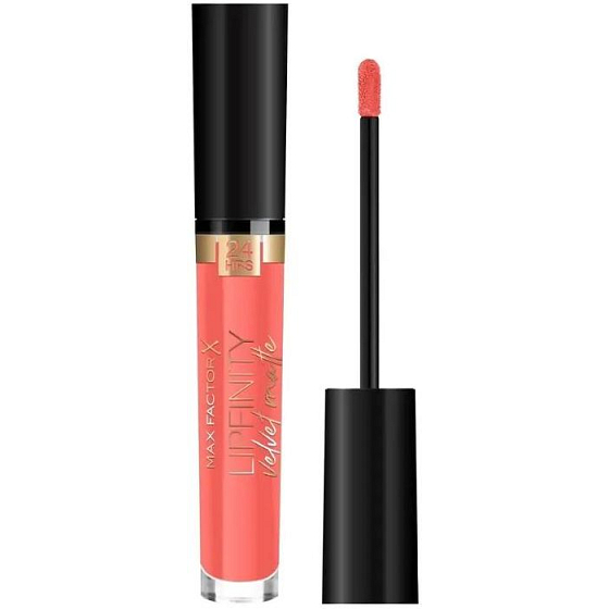 Max Factor Lipfinity Velvet Matte Lipstick tekutá matná rtěnka 055 Orange Glow 4 ml