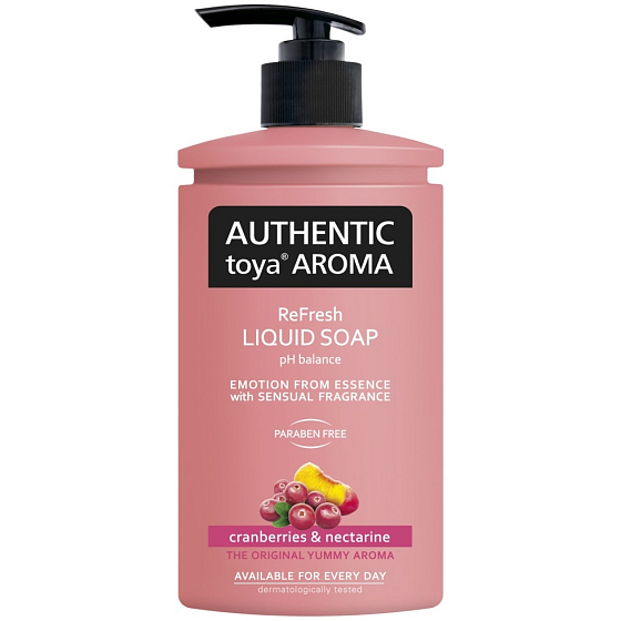 Authentic Toya Aroma Cranberries & Nectarine tekuté mýdlo dávkovač 400 ml