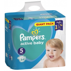 Pampers Giant Pack Active Baby Junior 5 11 - 16 kg jednorázové plenky 64 kusů