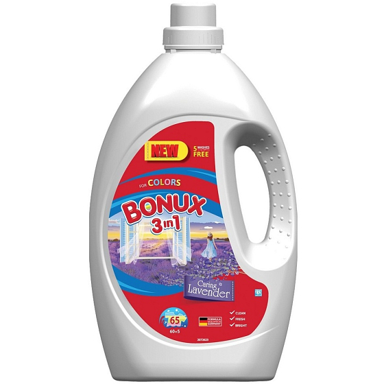 Bonux Color Caring Lavender tekutý prací gel na barevné prádlo 65 dávek 3,575 l