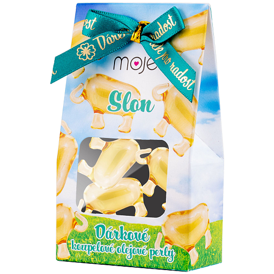 Moje Koupelové olejové perly Slon žlutý 3 kusy, dárkové balení