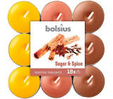 Bolsius Aromatic Sugar & Spice - Cukr a koření vonné čajové svíčky 18 kusů, doba hoření 4 hodiny