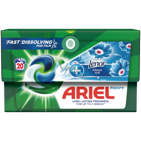 Ariel +Touch Of Lenor Fresh Air gelové kapsle na odstraňování skvrn 20 kusů