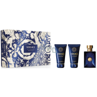 Versace Dylan Blue Pour Homme toaletní voda 50 ml + balzám po holení 50 ml + sprchový gel 50 ml, dárková sada pro muže