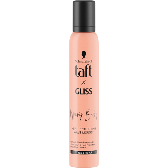Taft x Gliss Wavy Baby pěna na vlasy, 200 ml