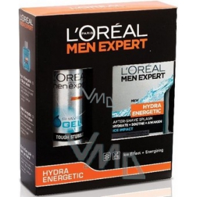 Loreal Paris Hydra Energetic voda po holení 100 ml + gel na holení 200 ml, kosmetická sada