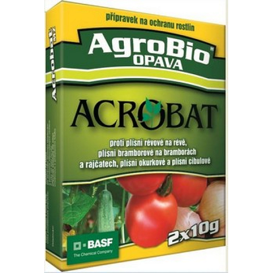 AgroBio Acrobat MZ WG přípravek na ochranu rostlin proti plísni brambor, rajčat, cibule, okurky ve skleníku a révy vinné 2 x 10 g O064602A 10/2022