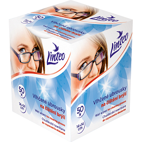 Linteo vlhčené ubrousky na brýle, 50 ks