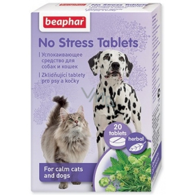 Beaphar No Stress Tablety pro uklidnění, odstranění stresu, úzkosti pes, kočka 20 kusů