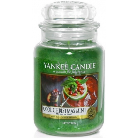 Yankee Candle Cool Christmas Mint - Chladivá vánoční máta vonná svíčka Classic velká sklo 623 g