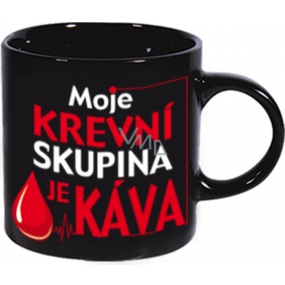 Nekupto Dárky s humorem hrnek s nápisem Moje krevní skupina je káva 350 ml