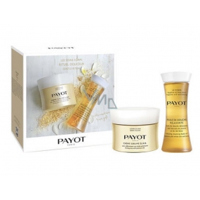 Payot Body Care Elixir Creme Sublime Elixir zpevňující péče se vzácnými oleji 200 ml + Huile de Douche Rellaxante Relaxační sprchový olej s výtažky jasmínu a bílého čaje 125 ml, kosmetická sada