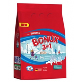 Bonux White Polar Ice Fresh 3v1 prací prášek na bílé prádlo 20 dávek 1,5 kg