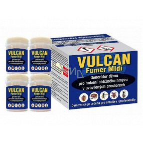 Vulcan Fumer Midi dýmovnice pro hubení štěnic a dalšího obtížného hmyzu v uzavřených prostorech 4 x 11 g