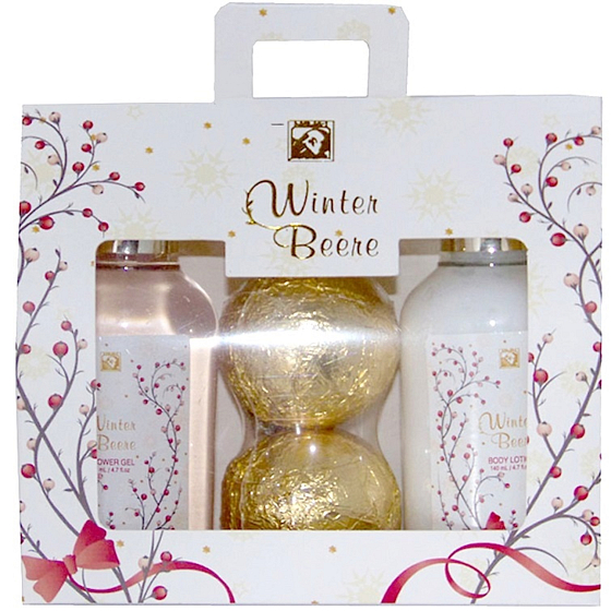 Salsa Collection Winter Beere sprchový gel 140 ml + tělové mléko 140 ml + šumivé koule do koupele 2 x 60 g, kosmetická sada