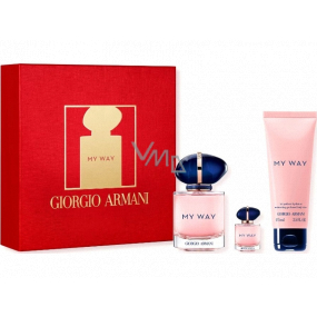 Giorgio Armani My Way parfémovaná voda 50 ml + parfémovaná voda 7 ml + tělové mléko 75 ml, dárková sada pro ženy