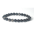 Obsidian stříbřitě lesklý náramek elastický přírodní kámen, kulička 8 mm / 16 - 17 cm, kámen záchrany