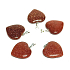 Goldstone zlatý Srdce přívěsek 20 mm, kámen ambicí