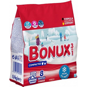 Bonux prací prášek White Polar Ice Fresh, 400 g, 8 dávek