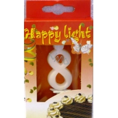Happy light Dortová svíčka číslice 8 v krabičce