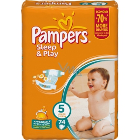 Pampers Sleep & Play Giantpack 5 Junior 11-25 kg plenkové kalhotky 74 kusů