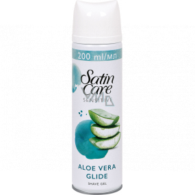 Gillette Satin Care With Aloe Vera Sensitive Skin gel na holení pro ženy 200 ml