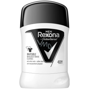 Rexona Men Invisible On Black + White Clothes antiperspirant deodorant stick pro muže 50 ml