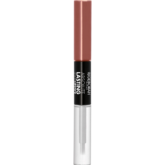 Deborah Milano Absolute Lasting Liquid Lipstick 2v1 rtěnka a lesk na rty 09 Real Nude 2 x 4 ml