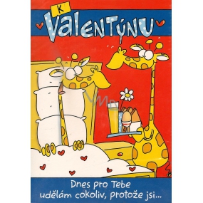 Ditipo Hrací přání K Valentýnu Dnes pro tebe udělám cokoliv melodie 224 x 157 mm