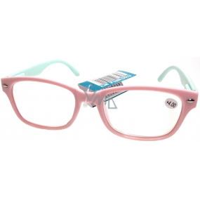 Berkeley Čtecí dioptrické brýle +3,0 světle růžové, světle zelené stranice 1 kus MC2150