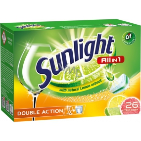 Sunlight All in 1 Citrus Fresh tablety do myčky nádobí 26 kusů