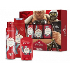 Old Spice Deep Sea Aviator deodorant stick 50 ml + deodorant sprej 150 ml + 2v1 sprchový gel na tělo a vlasy 250 ml, kosmetická sada pro muže