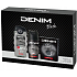 Denim Black voda po holení 100 ml + deodorant sprej 150 ml + sprchový gel 250 ml, kosmetická sada pro muže