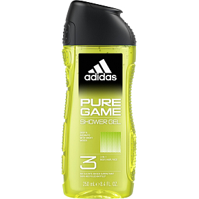 Adidas Pure Game 3v1 sprchový gel na tělo, vlasy a pleť pro muže 250 ml Adidas Pure Game 3v1 sprchový gel na tělo, vlasy a pleť pro muže 250 ml