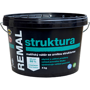 REMAL Struktura malířská barva se zrnitou strukturou, 4 kg REMAL Struktura malířská barva se zrnitou strukturou, 4 kg