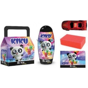 Kiku Crazy Jelly sprchový gel 250 ml + houba + puzzle + autíčko dětská kazeta