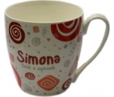Nekupto Twister hrnek se jménem Simona červený 0,4 litru