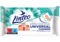 Linteo Univerzální vlhčené ubrousky s antibakteriální přísadou k všestrannému použití silně čisticí 40 kusů