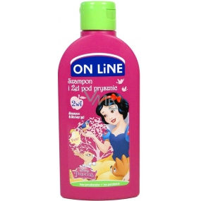 On line Kids Sněhurka Hruška 2v1 sprchový gel a šampon na vlasy pro děti 250 ml